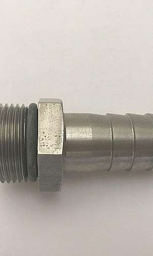 Espigão para mangueira em aço inox Espigão para mangueira em aço inox